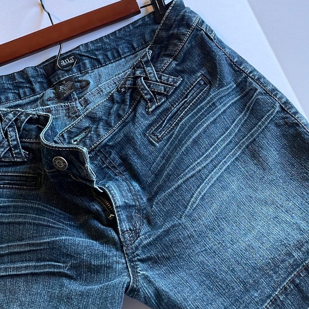 a.n.a Shorts, Size 12, Denim, Blue Jean, Womens, XX Belt loops, Distressed Line - Picture 10 of 13